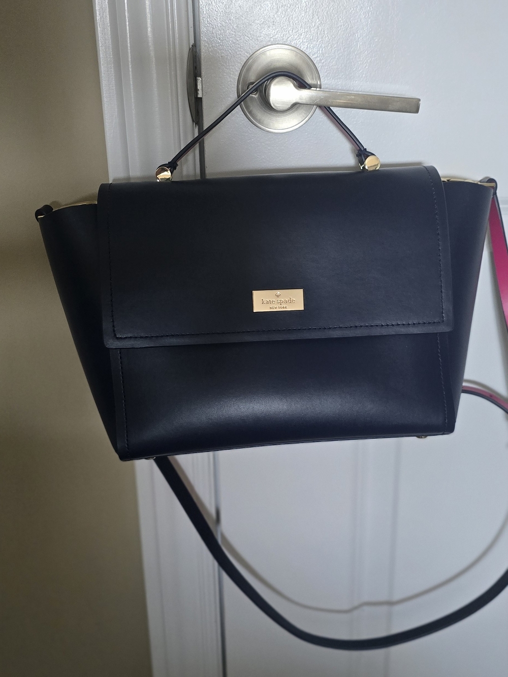 Kate Spade New York Navy Leather Top-Handle Satchel